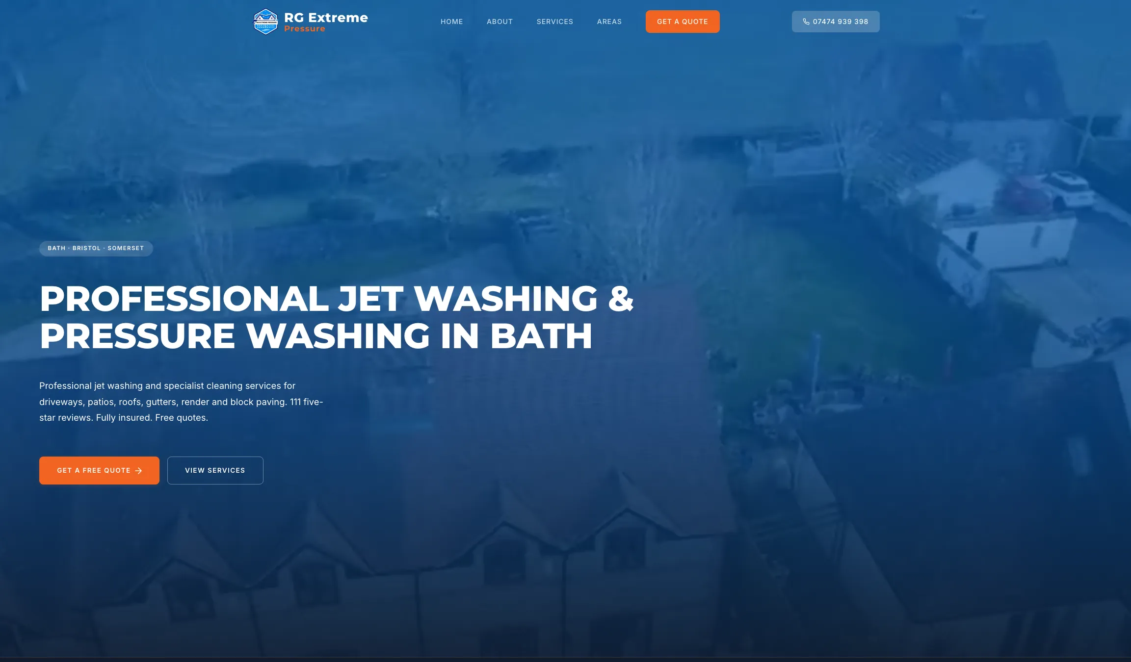 Jet Washing & Pressure Washing Website Design in Bath & Bristol